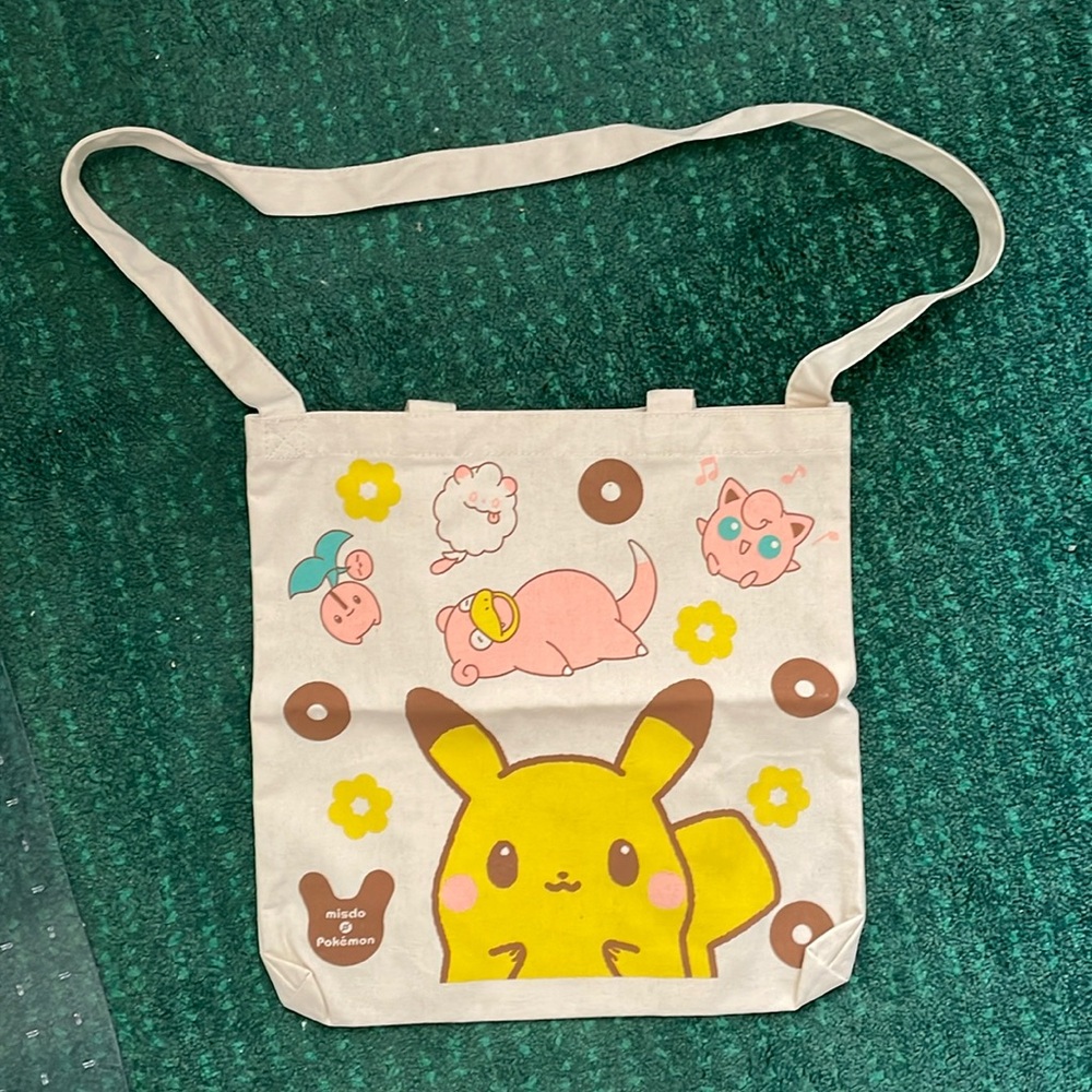 Pikachu / Pokemon X Mr. Doughnut tote bag